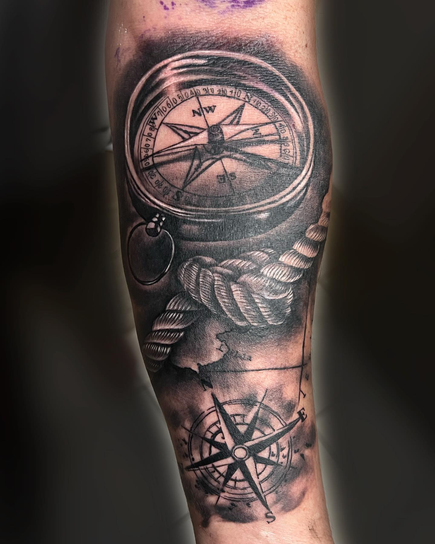 Tattoo by @j2k_tattoo_ — black_and_grey