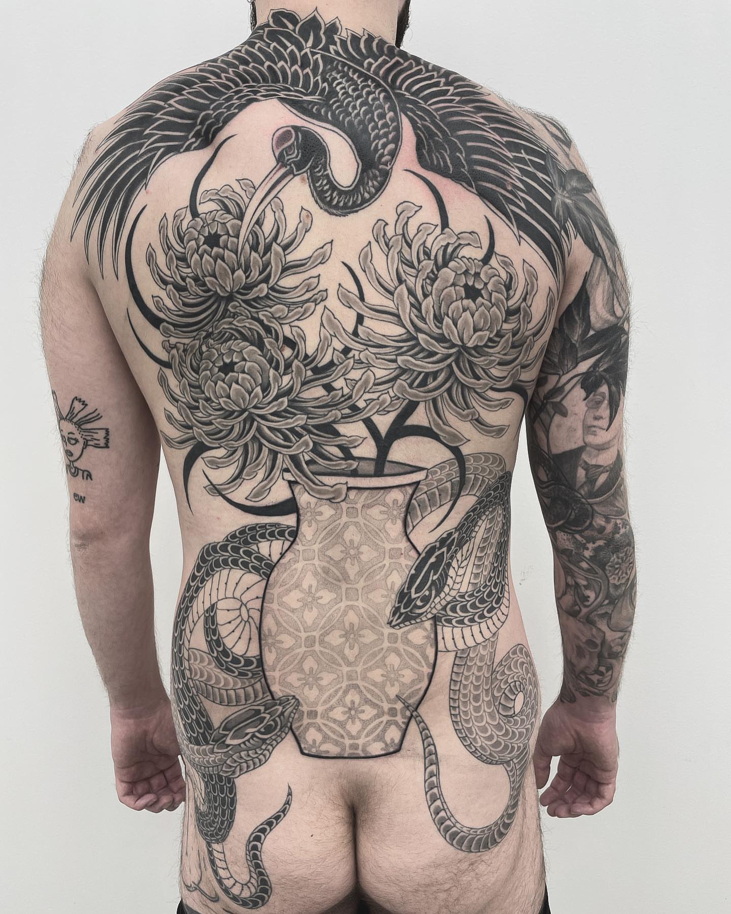 Tattoo by @jaybreentattooer — black_and_grey, japanese_irezumi