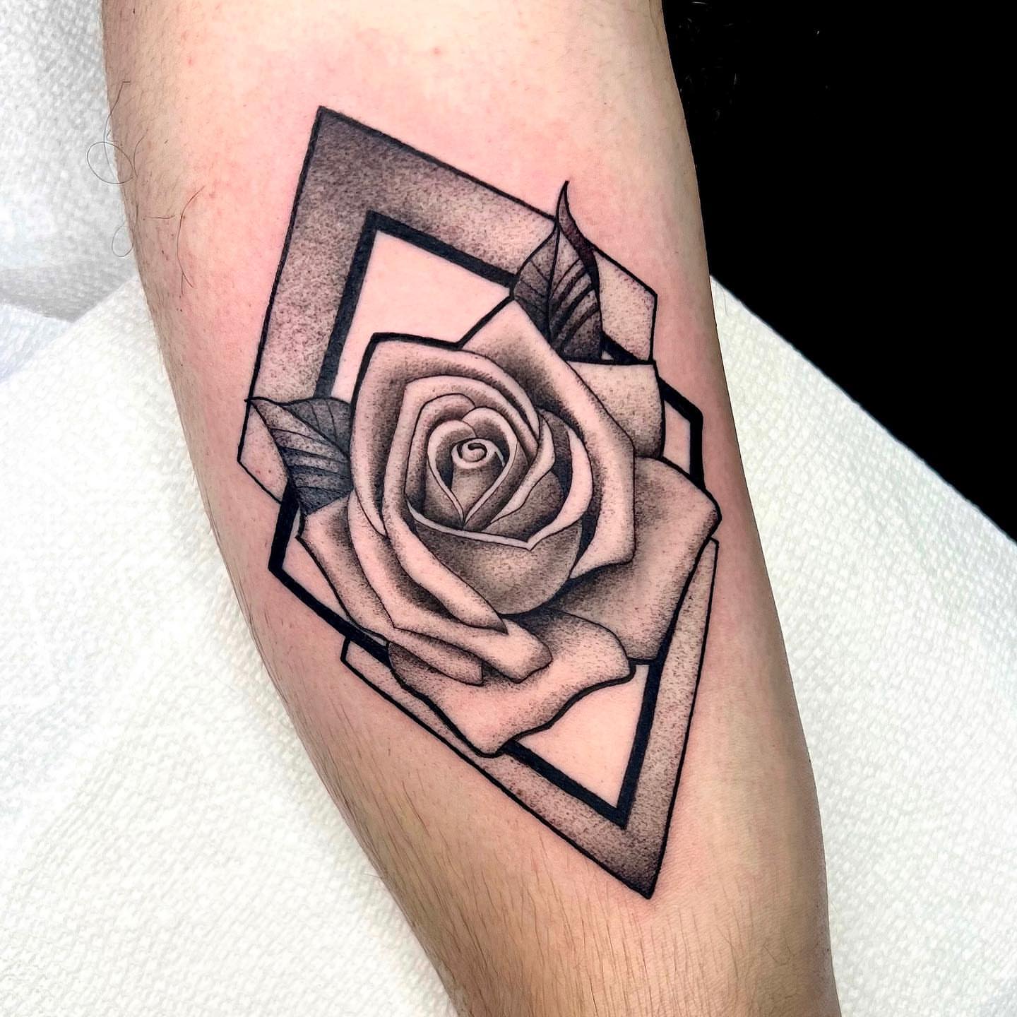 Tattoo by @dannonphantom — dotwork, geometric