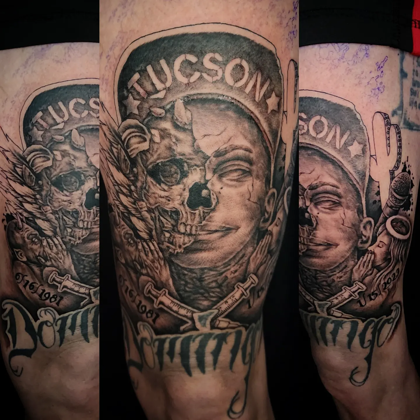 Tattoo by @junkyardyouth — black_and_grey, realism