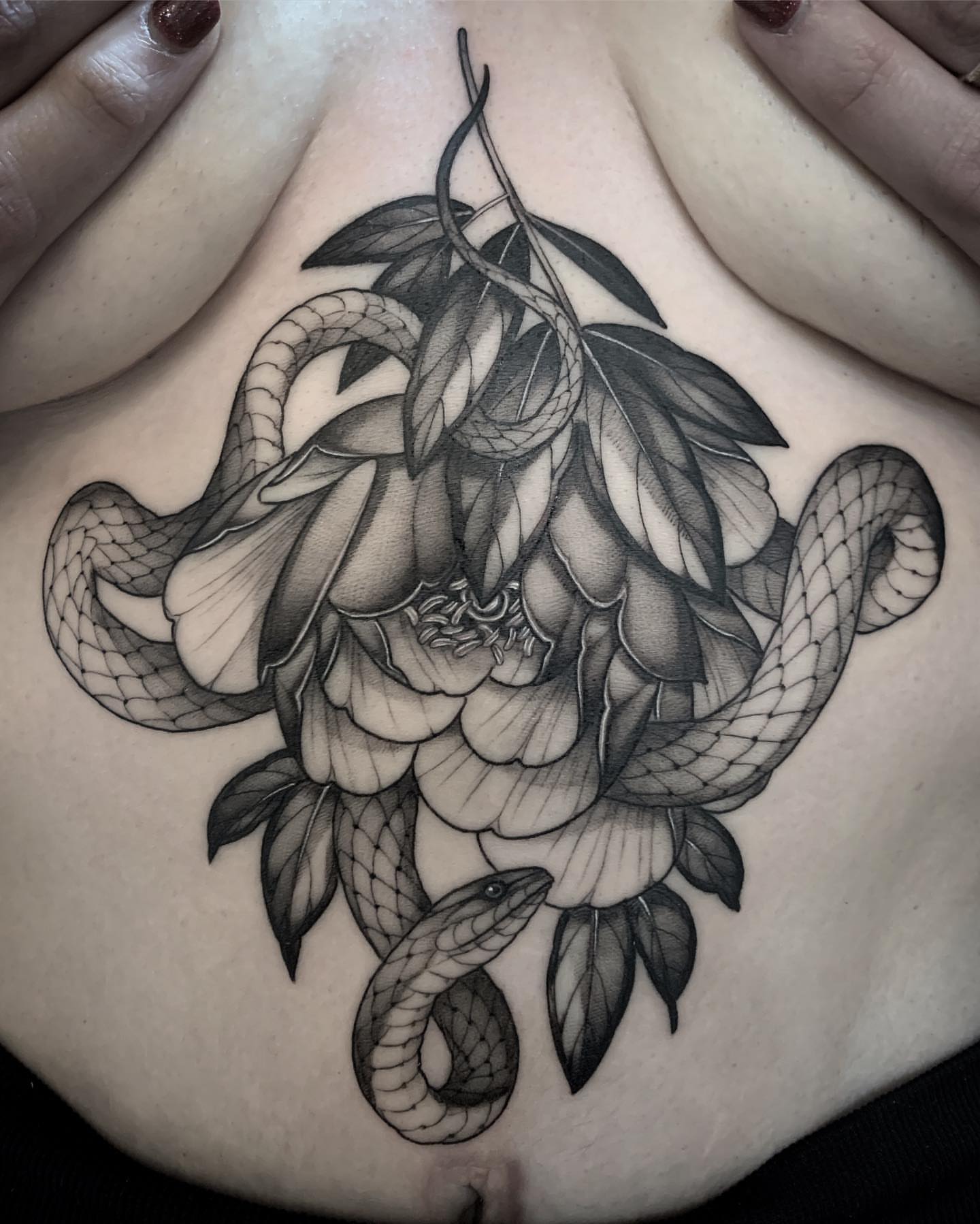 Tattoo by @squirestrahan — black_and_grey, realism