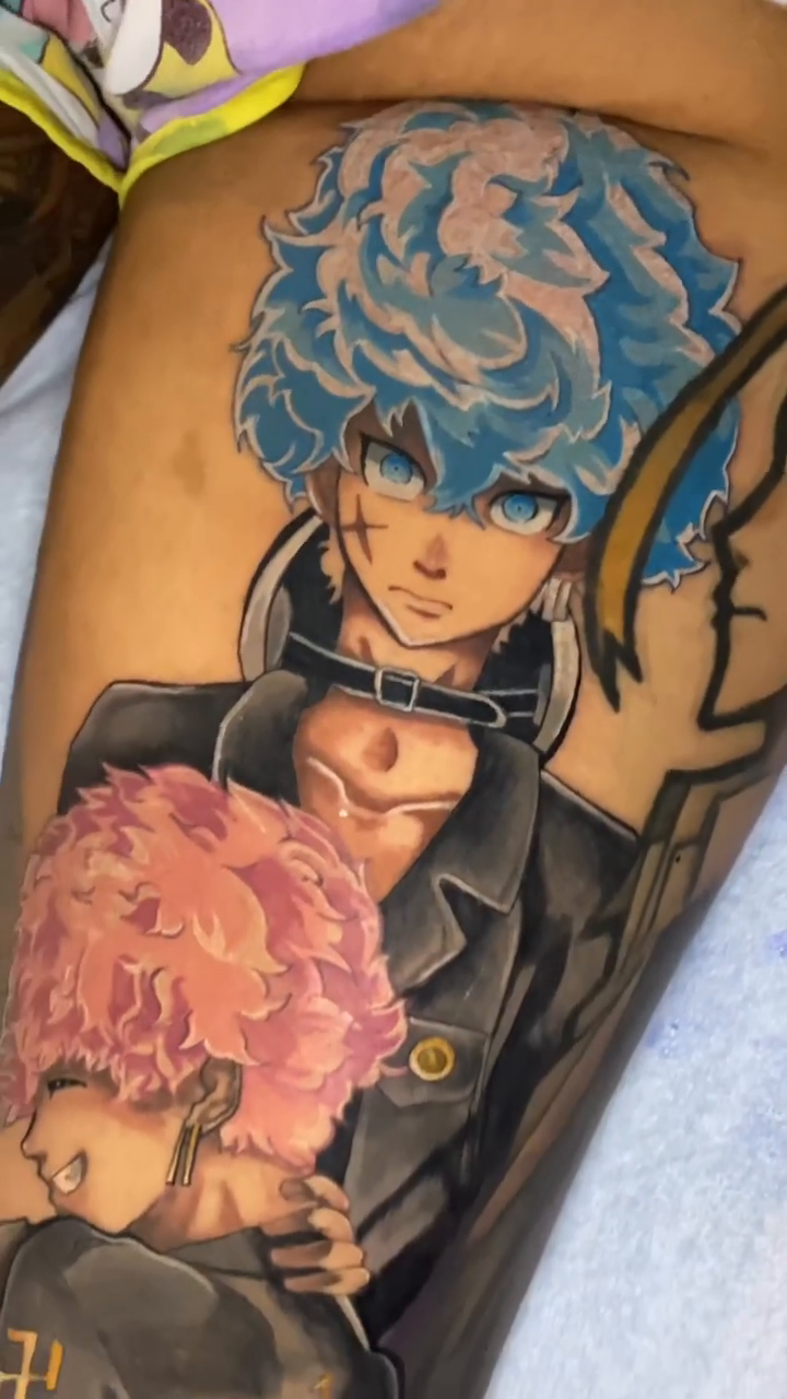 Tattoo by @truepigments — anime