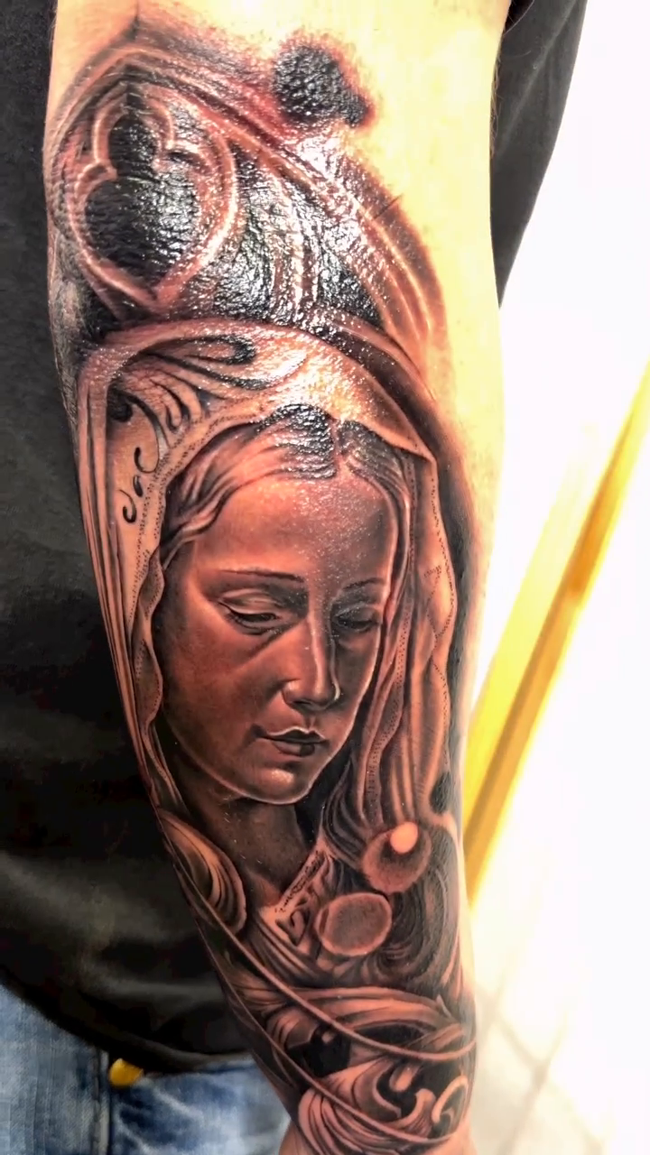 Tattoo by @inkbytrav — realism, black_and_grey