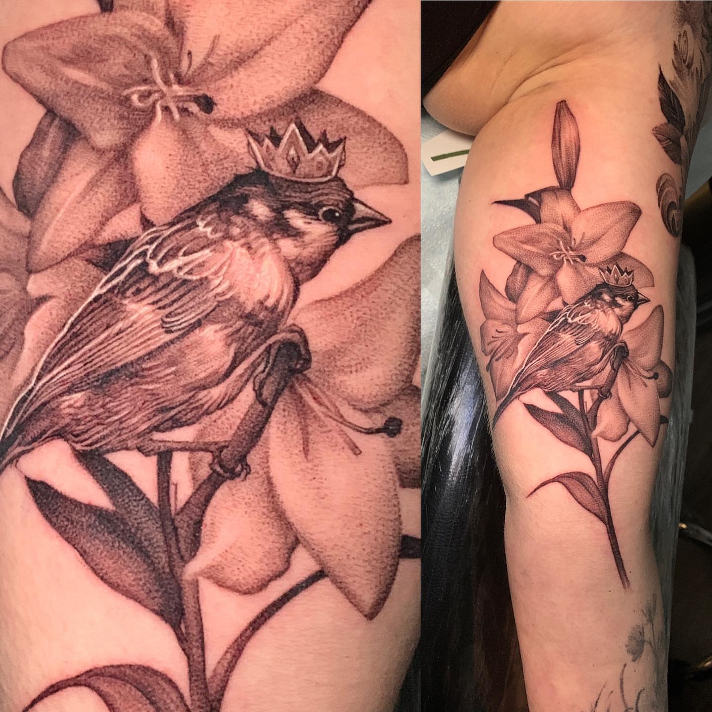 Tattoo by @roveink — dotwork, realism