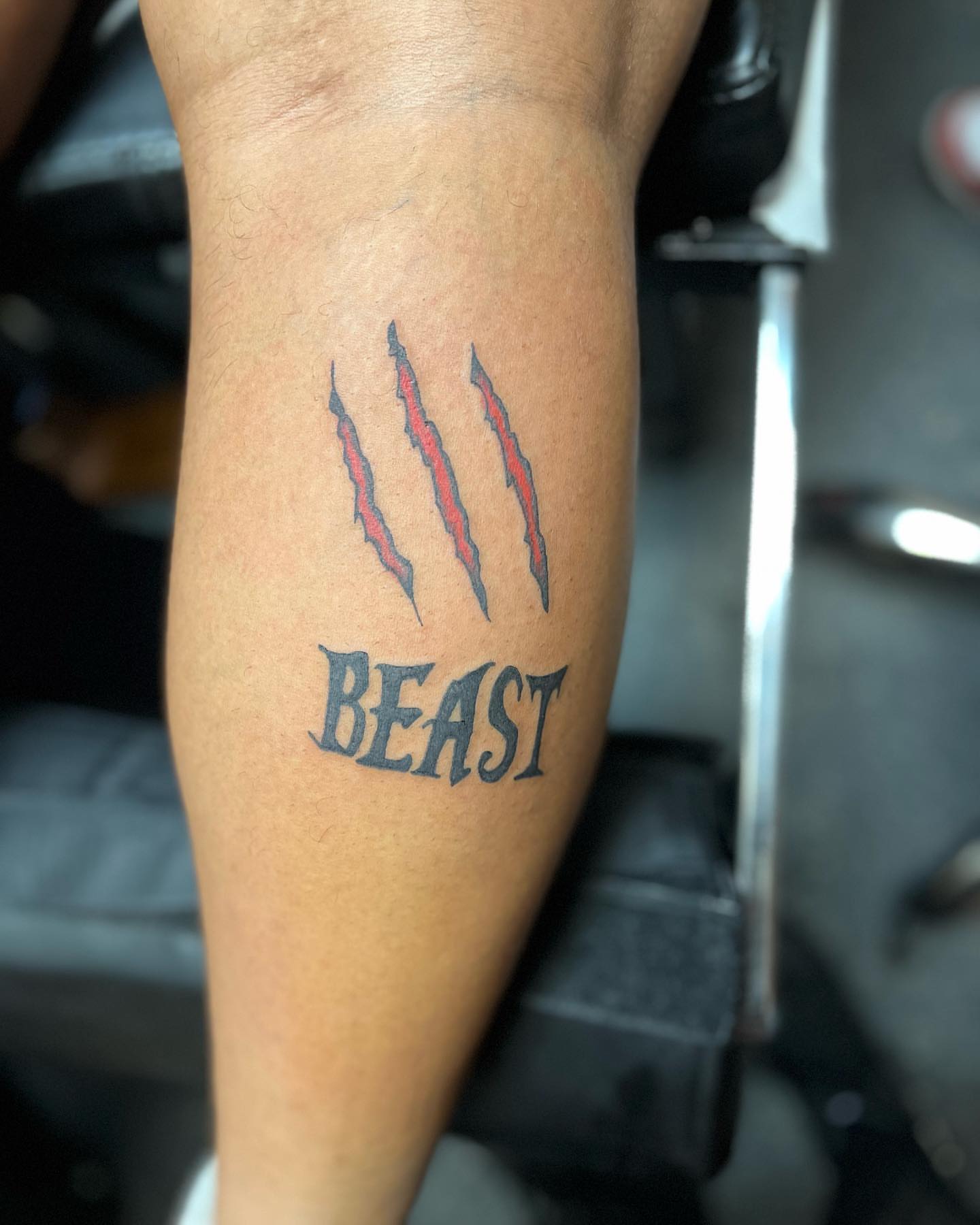 Claw marks black and grey tattoo on the forearm by Alyssa Turner