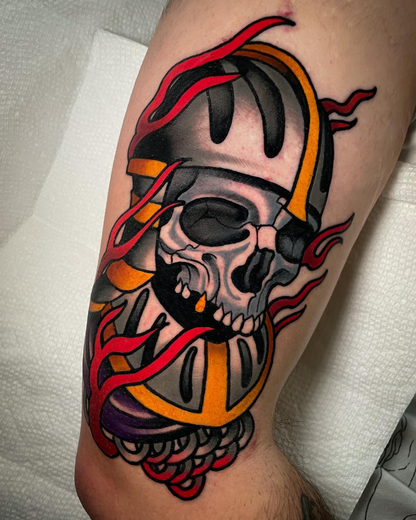 Tattoo by @corycartwright — american_traditional, dark_realism