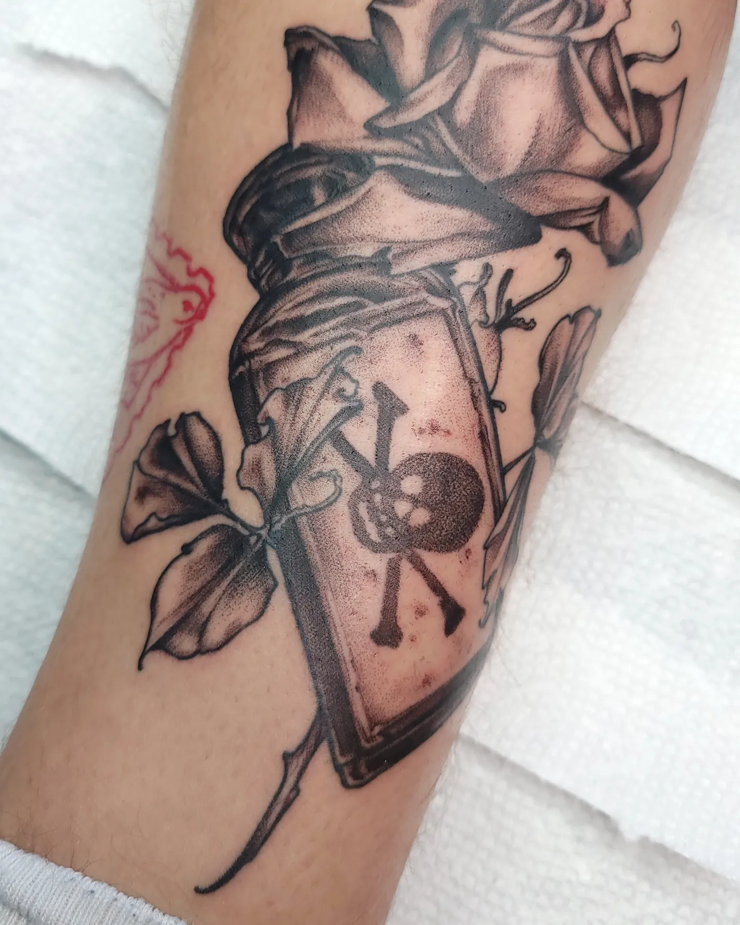 Tattoo by @gargeist — black_and_grey, realism