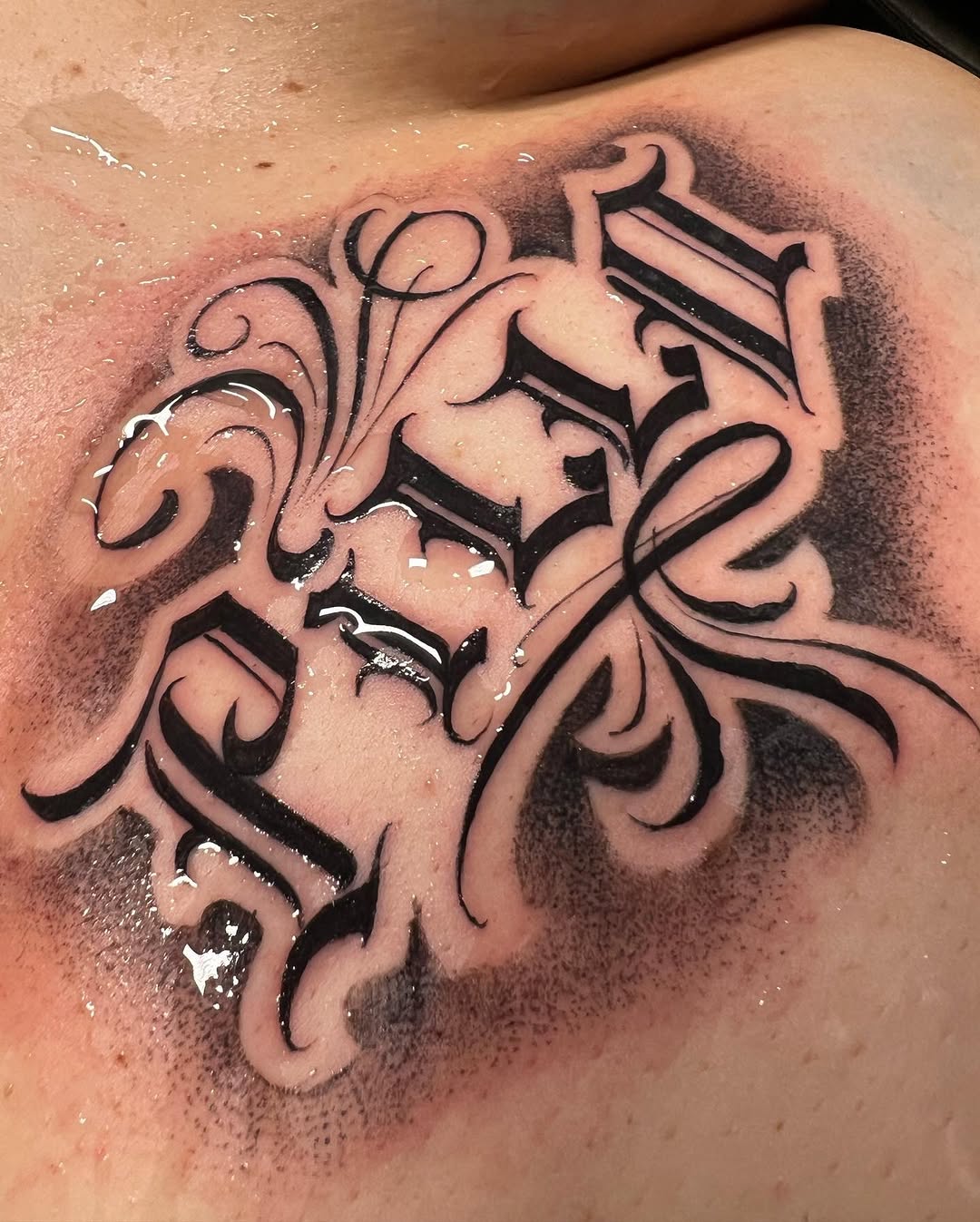 Tattoo by @arlingtonink_nickochoa — lettering_script, blackwork
