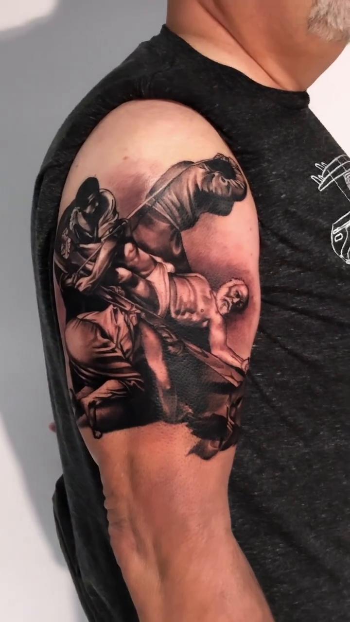 Tattoo by @ryanjenkinstattoo — realism, black_and_grey