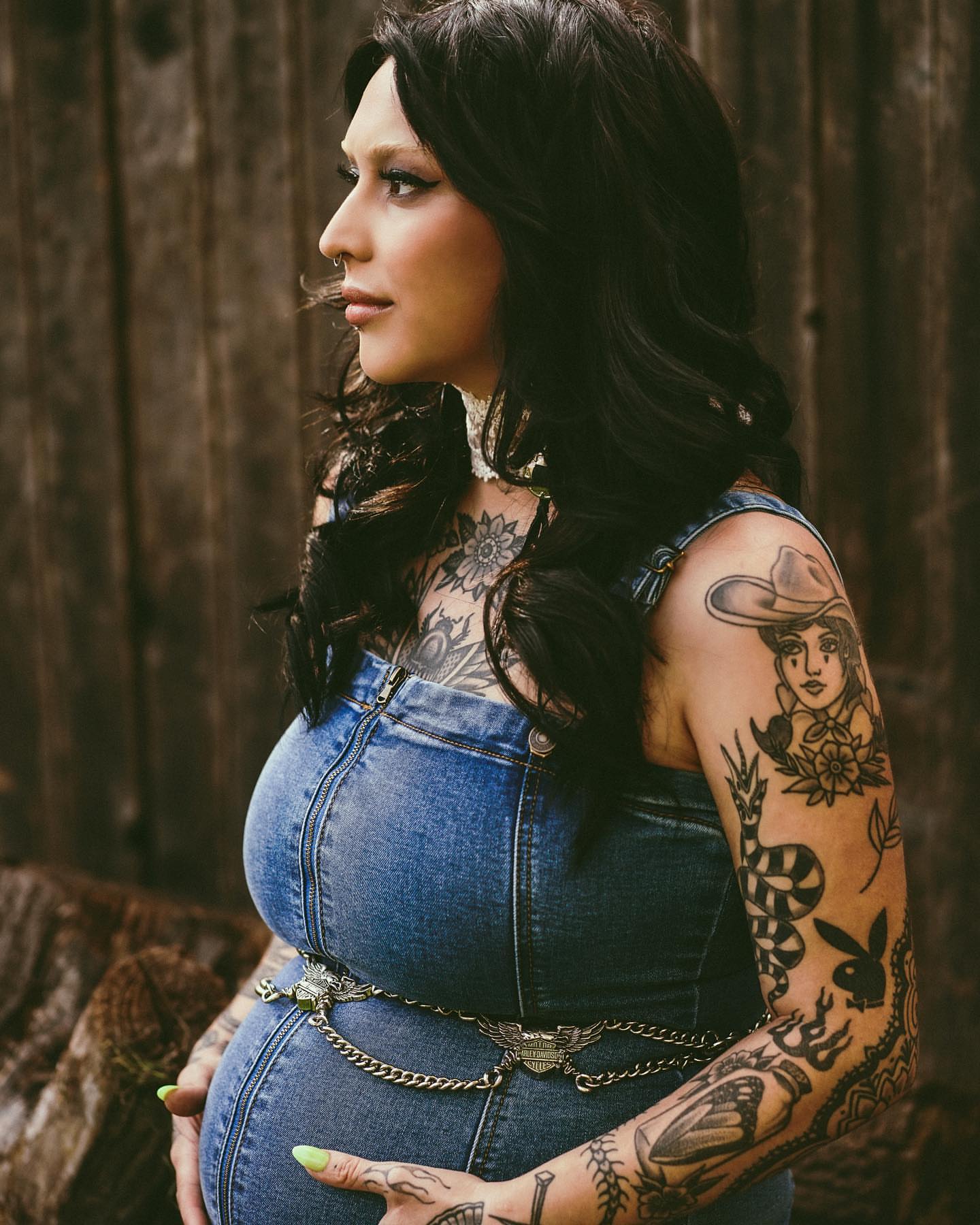 Cowgirl American traditional tattoo on the upper arm by Myka King