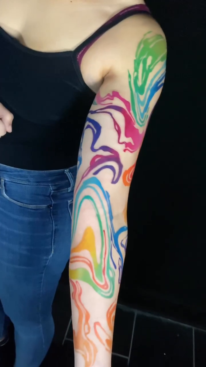 Tattoo by @truepigments — abstract, watercolor