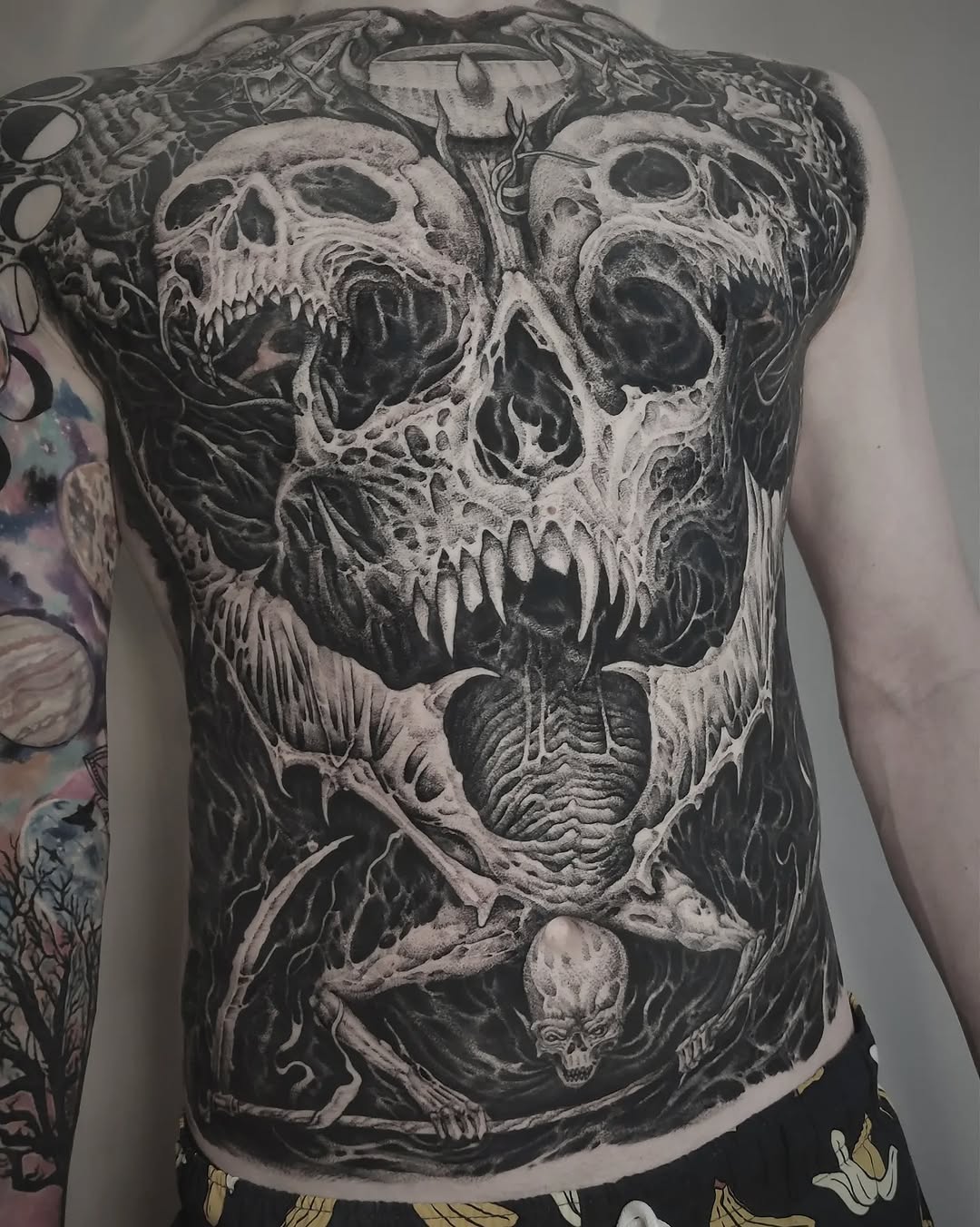 Tattoo by @dimaxmedusa — black_and_grey, dark_realism