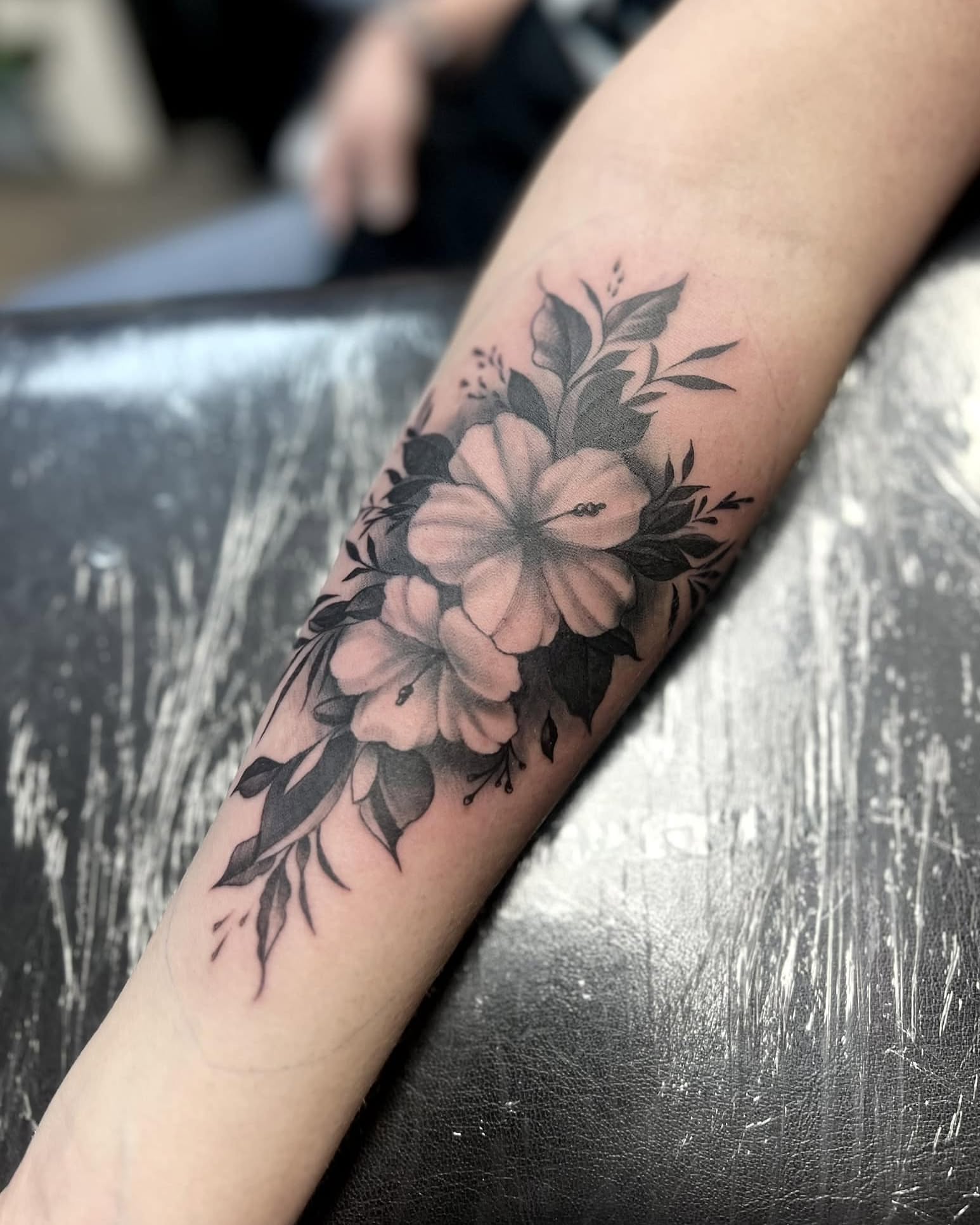 Tattoo by @leftycolbert_official — black_and_grey