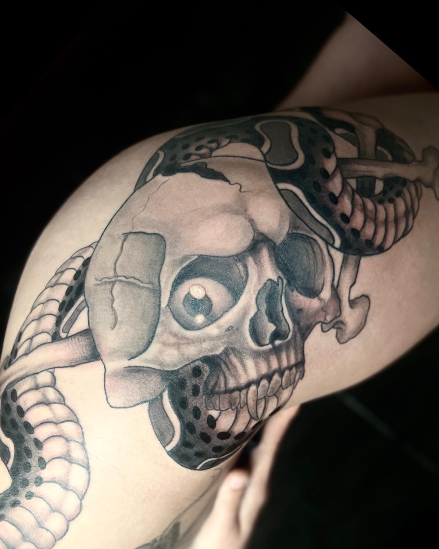 Tattoo by @issaacmontana — black_and_grey, realism