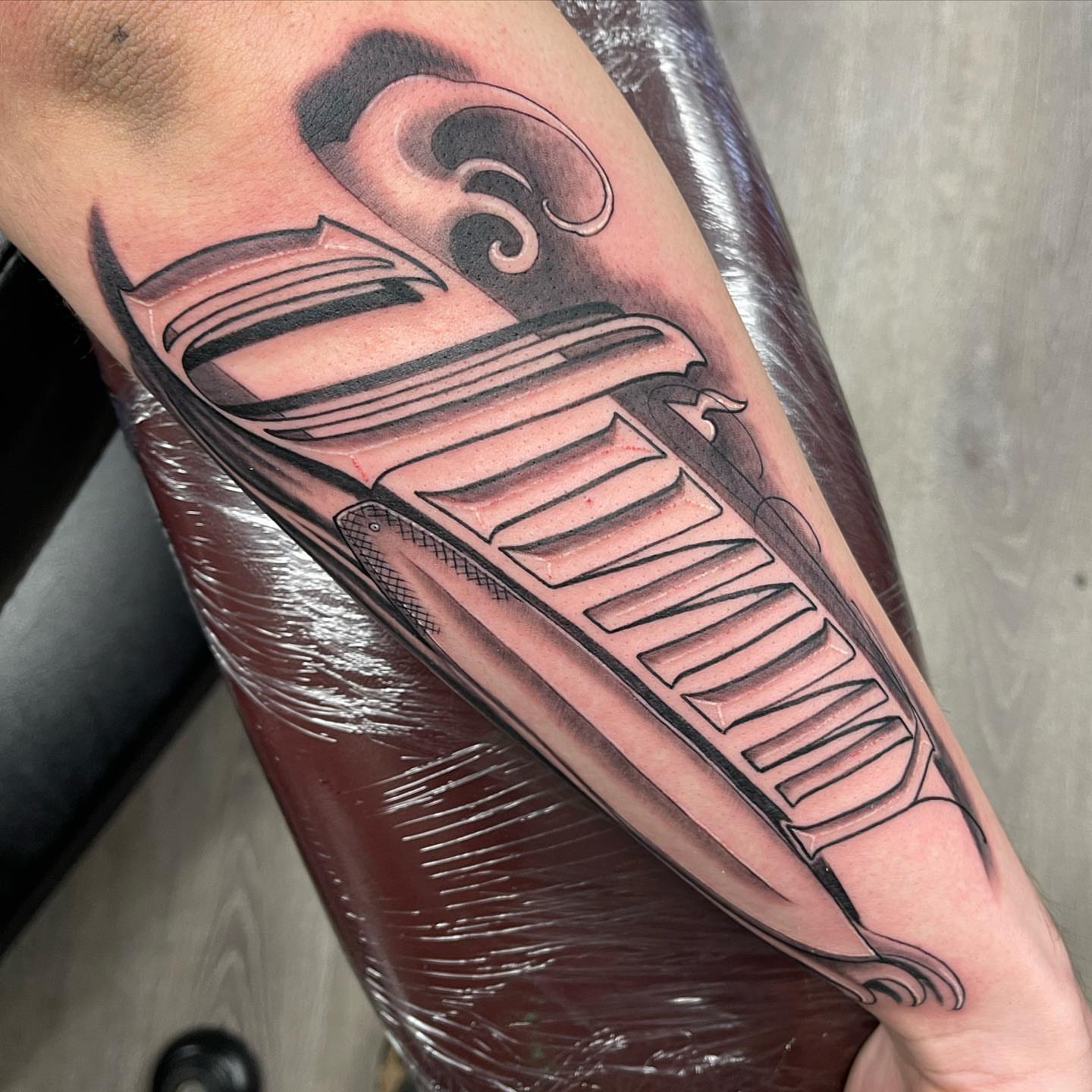 Tattoo by @cuzmatt — black_and_grey