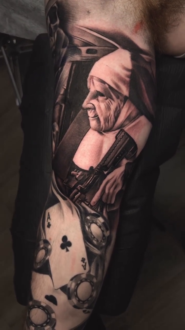 Tattoo by @onytattoos — realism, black_and_grey