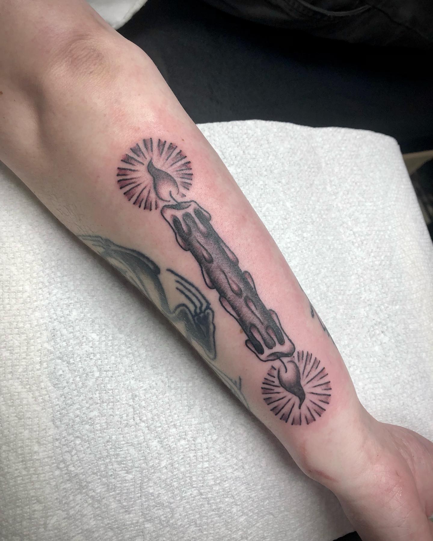 Tattoo by @paultrimbletattoo — black_and_grey