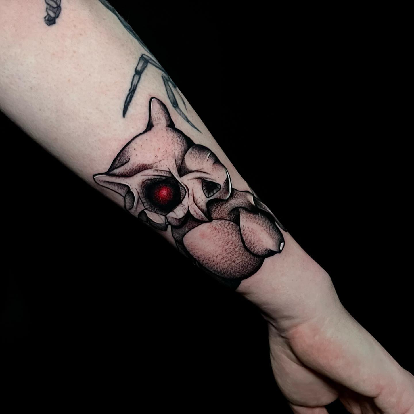 Cyborg skull dark realism tattoo on the forearm by aleah 🌙