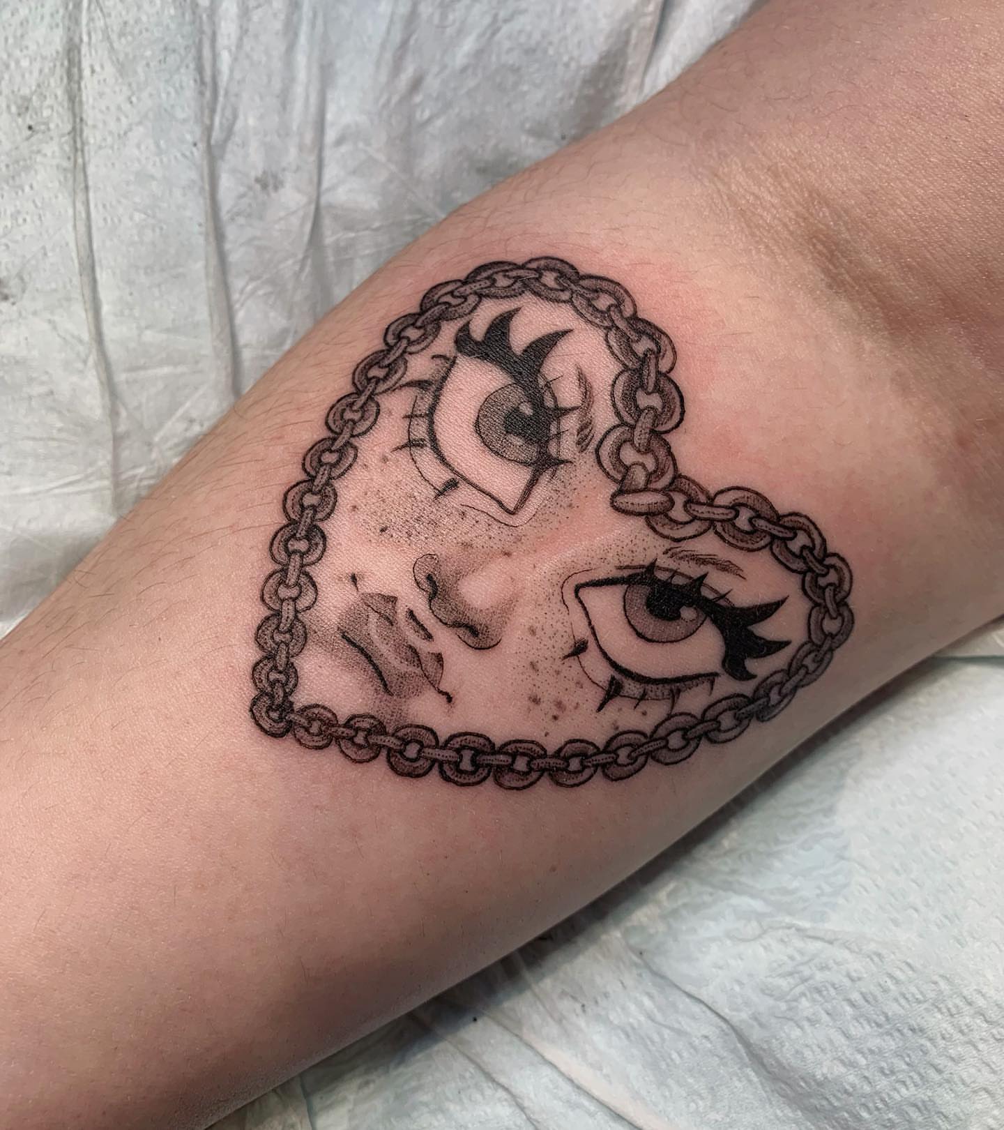 Tattoo by @mykymilk β dotwork, black_and_grey