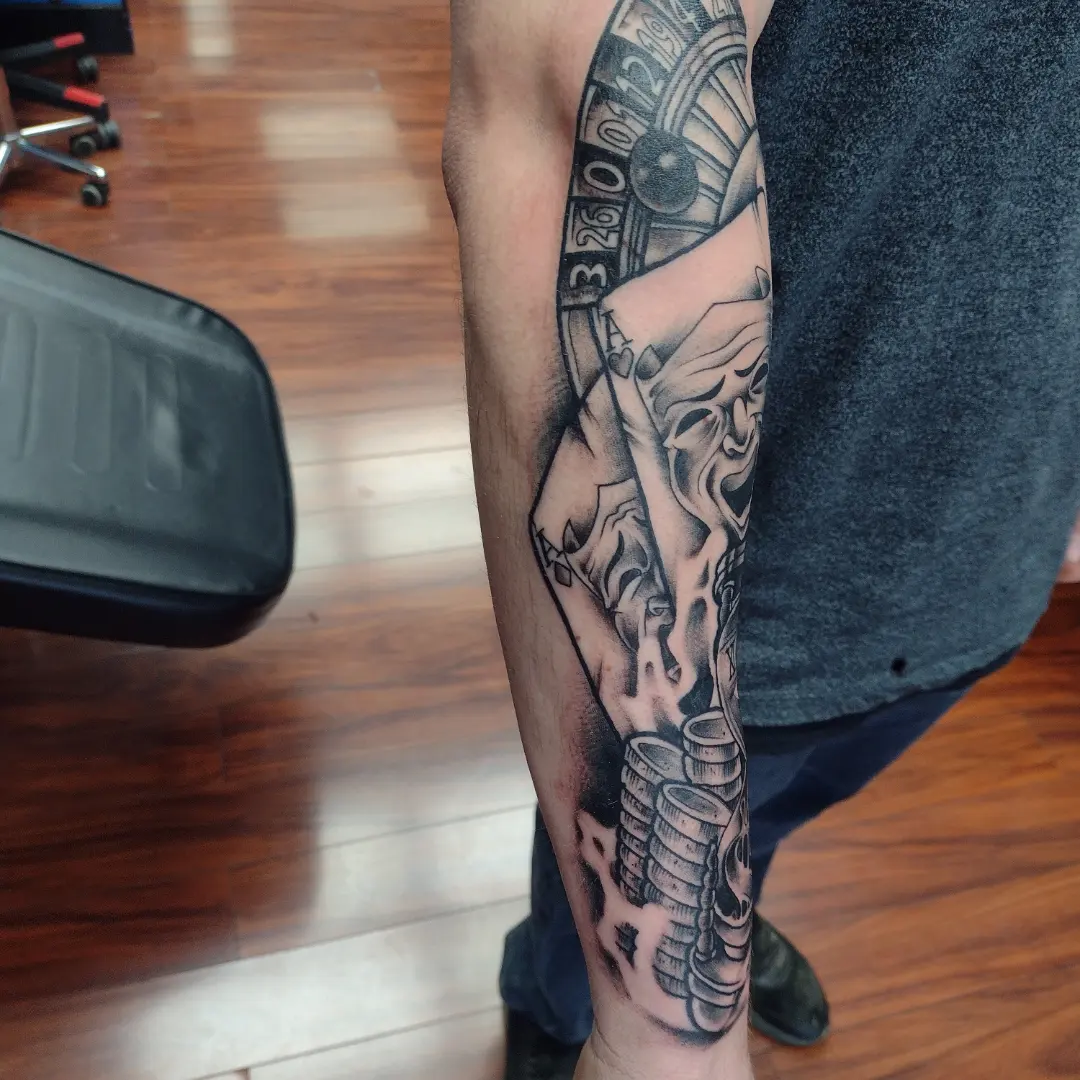 Tattoo by @thor.hughes.355 — black_and_grey, realism