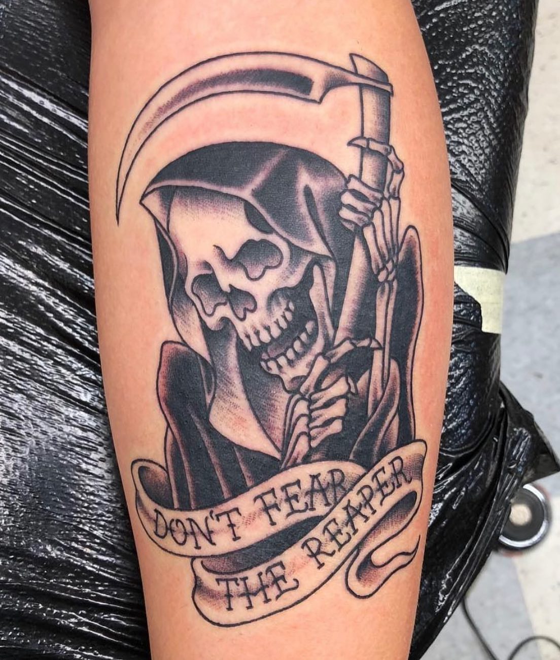 Tattoo by @justinhendrick — black_and_grey