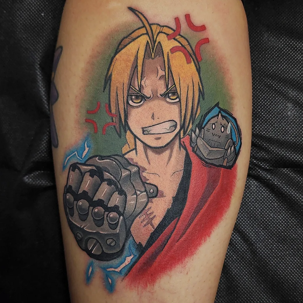 Fullmetal alchemist anime tattoo on the forearm by Joanna Nguyen ♈