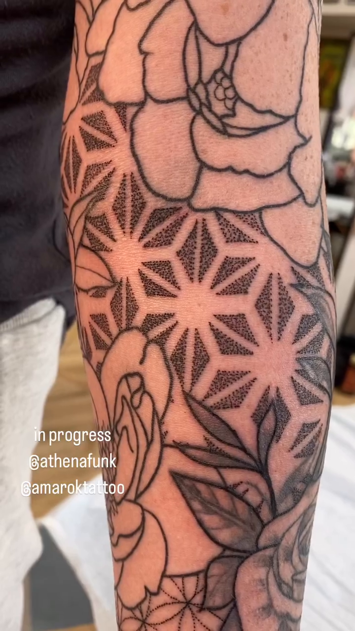 Tattoo by @athenafunk — geometric, black_and_grey