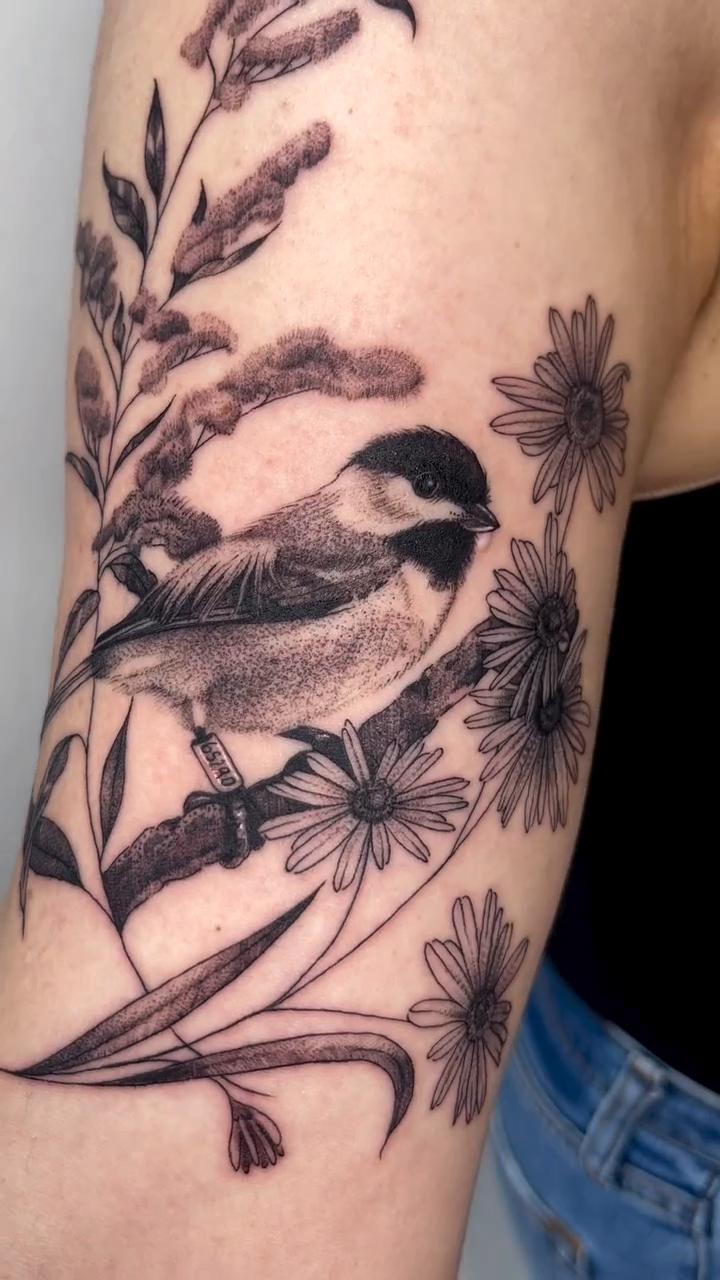 Tattoo by @artbyalyssacarbonara β realism, black_and_grey