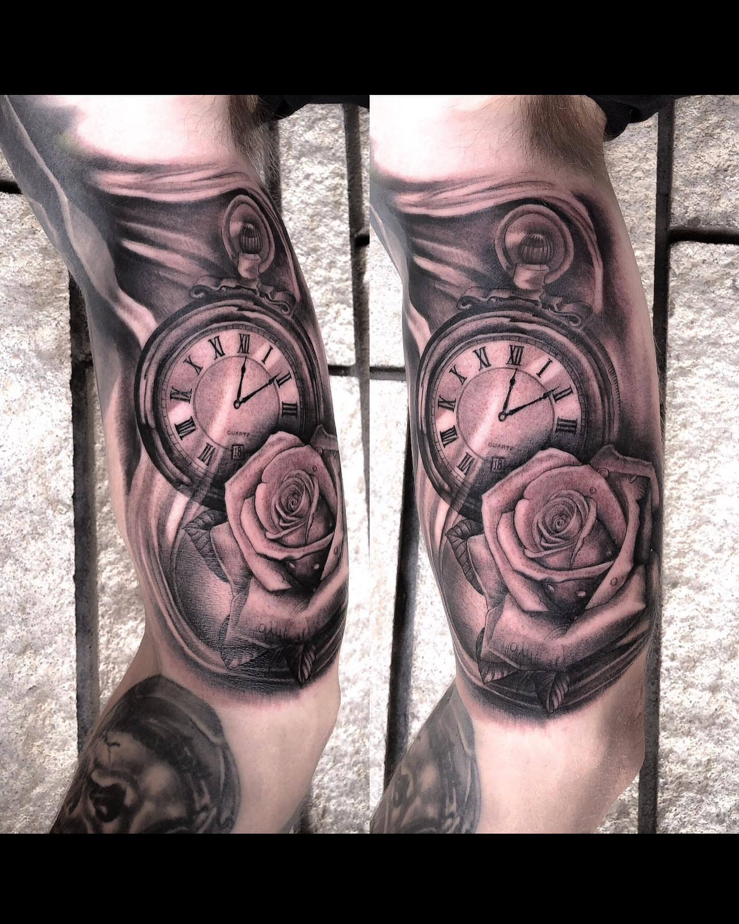 Tattoo by @chriscooperink — black_and_grey, realism