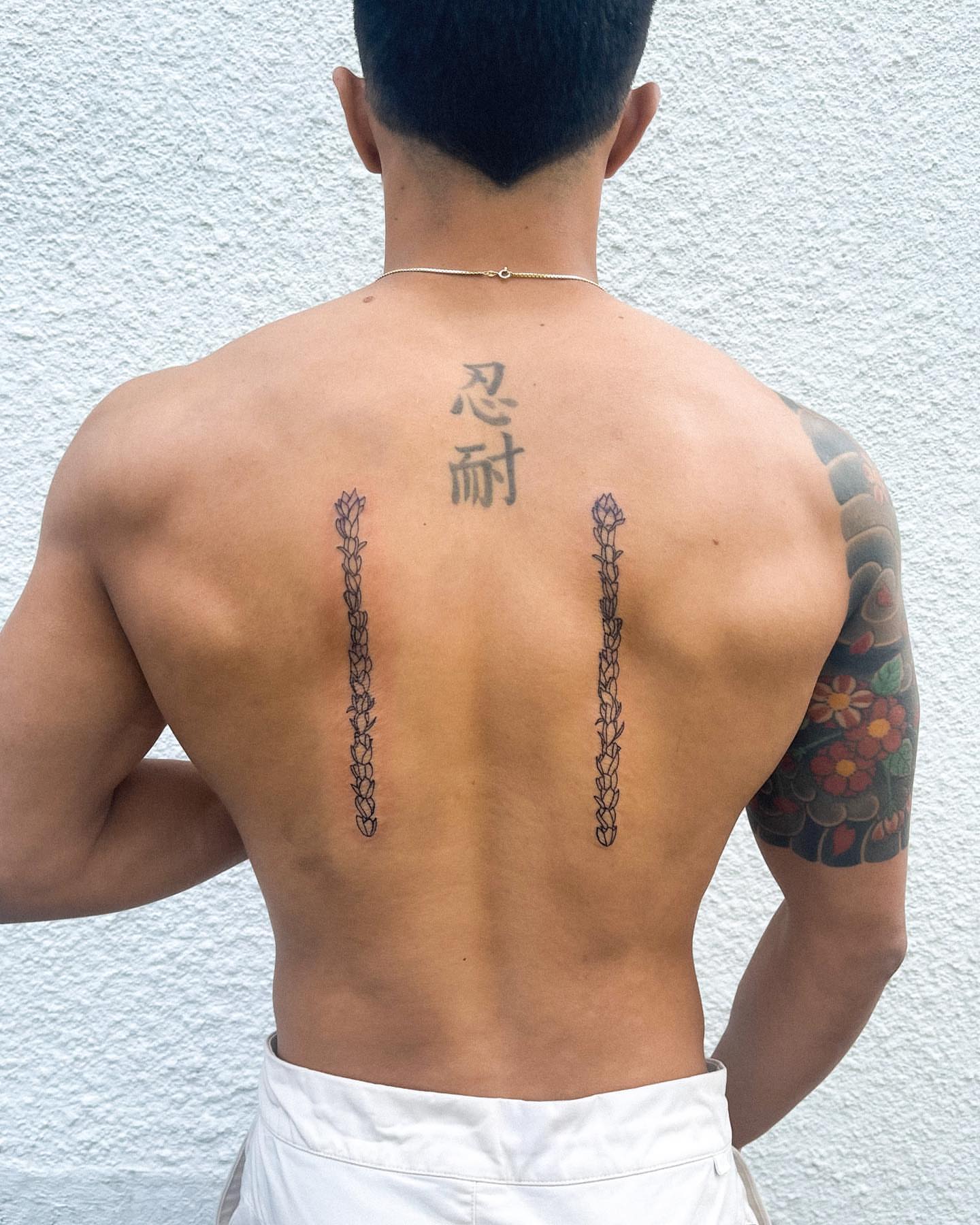 Cactus black and grey tattoo on the back by Portland Tattoo Artist