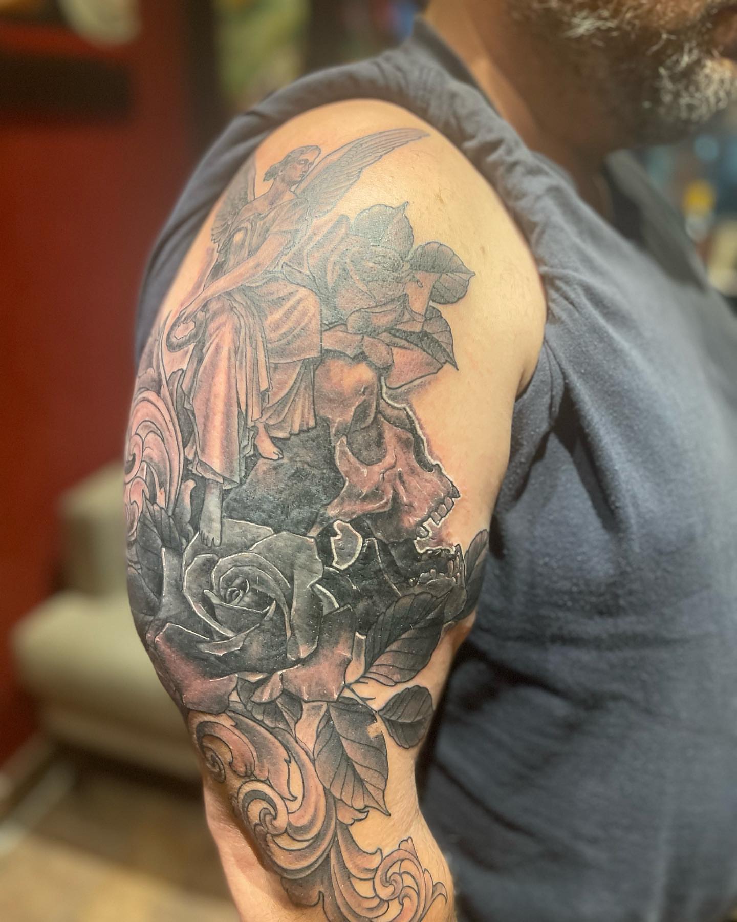 Tattoo by @baomtl — black_and_grey, realism