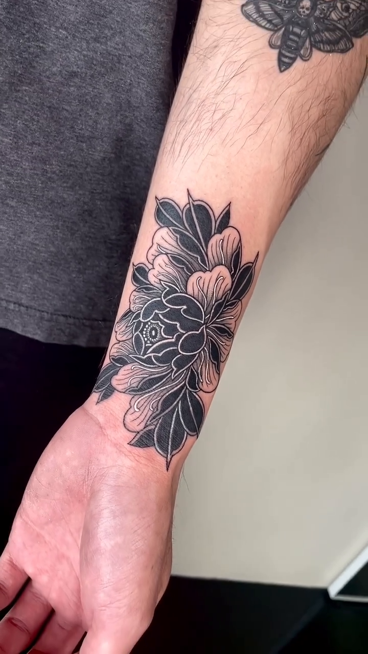 Flower ornamental tattoo by LA tattoo