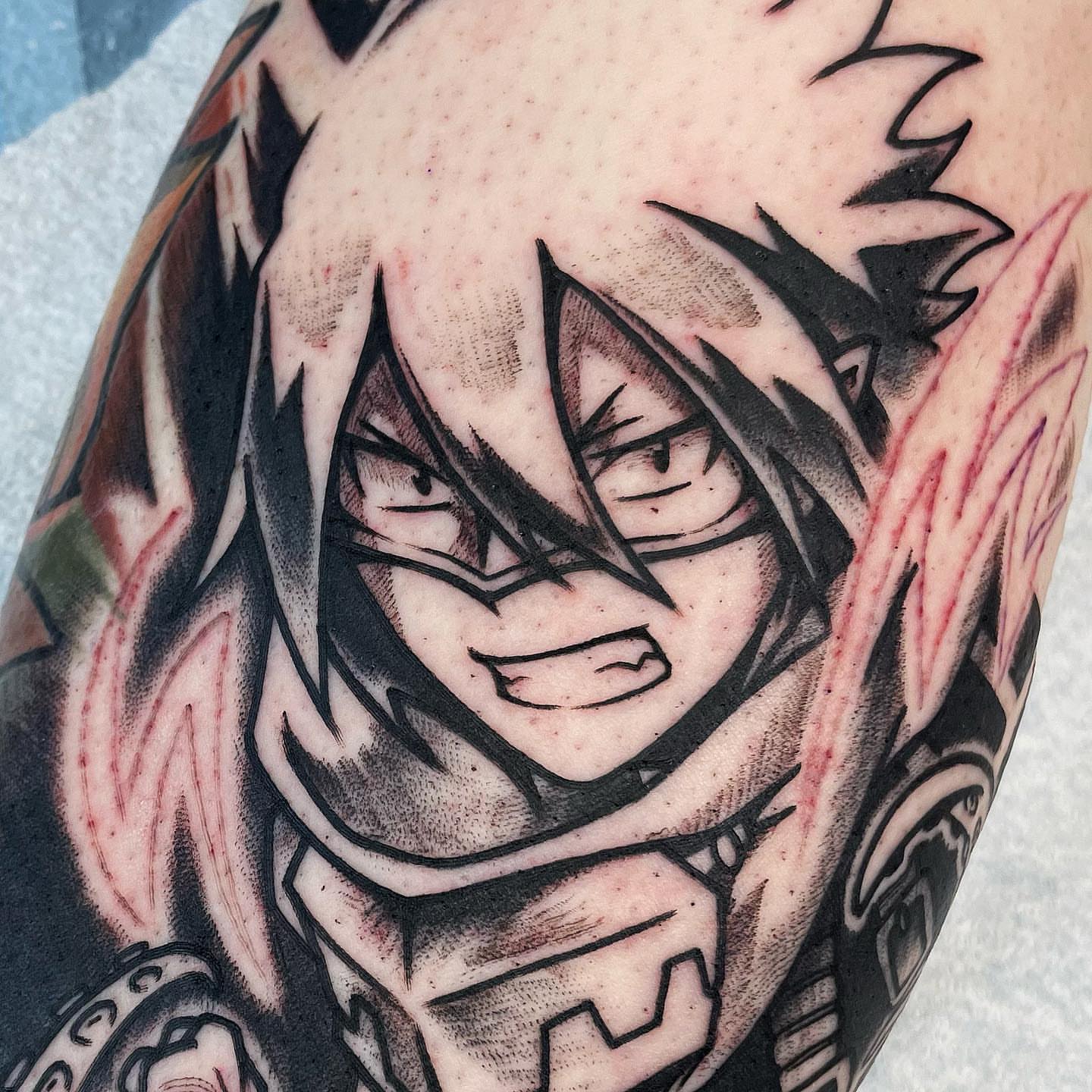 Anime character anime tattoo on the forearm by Bold Anime Tattoos