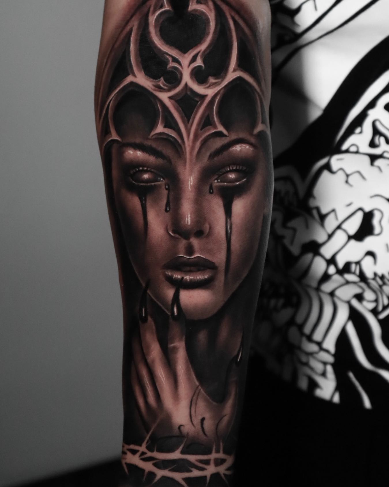 Tattoo by @davidxtattoos — realism, dark_realism