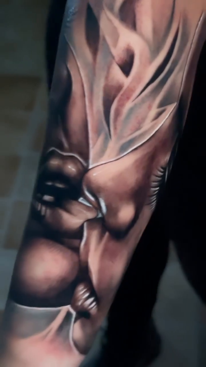 Tattoo by @stheve_blessed — realism, black_and_grey