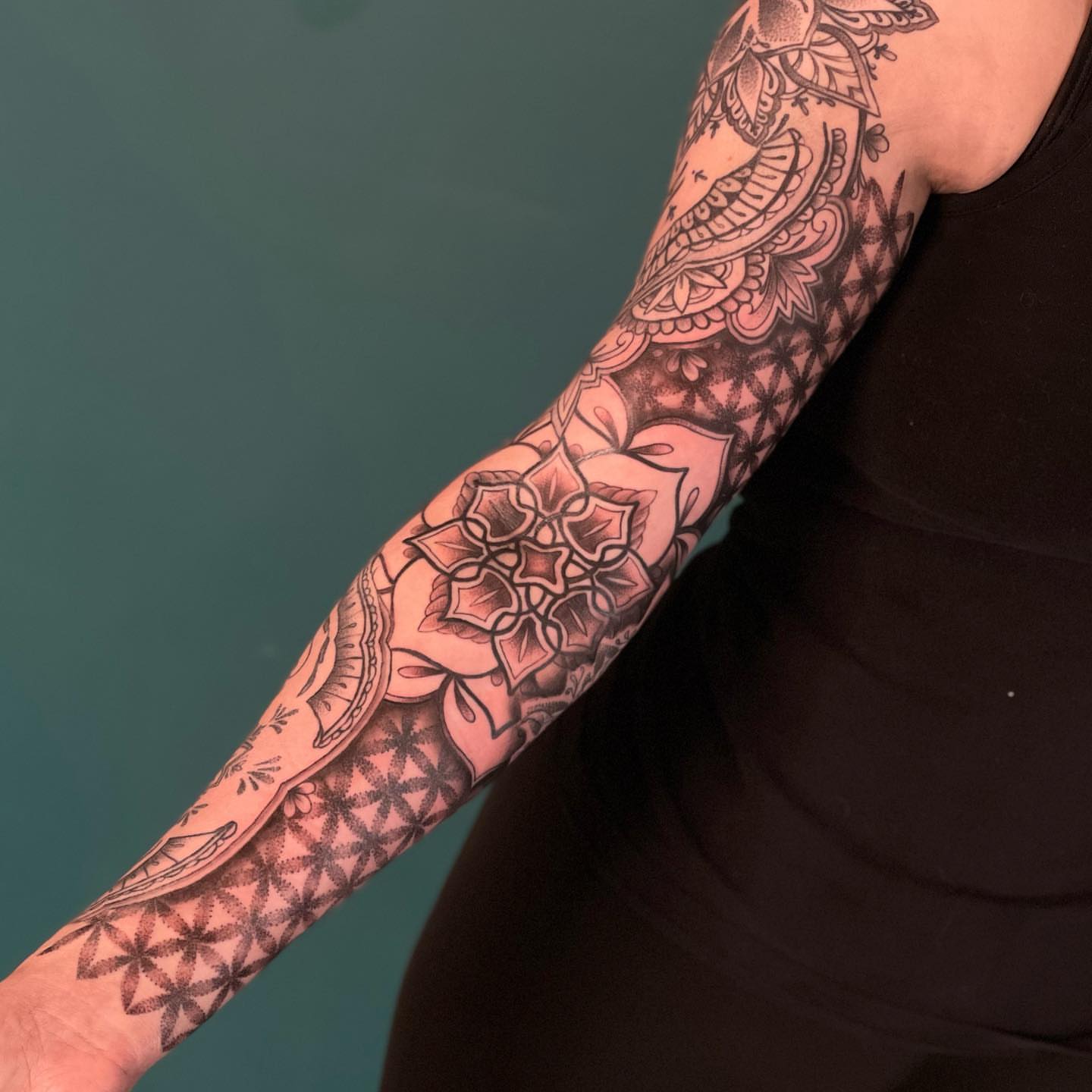 Mandala geometric tattoo on the forearm by ✤ Ornamental Tattoo Artist ✤