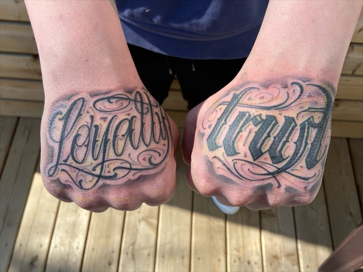 Tattoo by @thezaptrap — lettering_script
