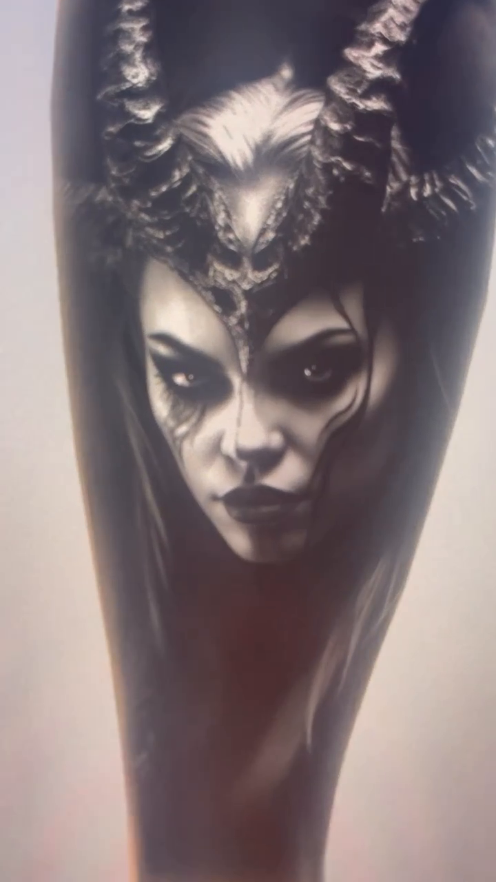Tattoo by @ghostbutchertattoos — dark_realism, black_and_grey