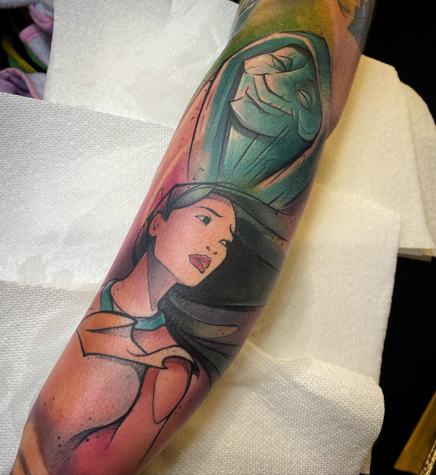 Tattoo by @tatdaddyangel — illustrative