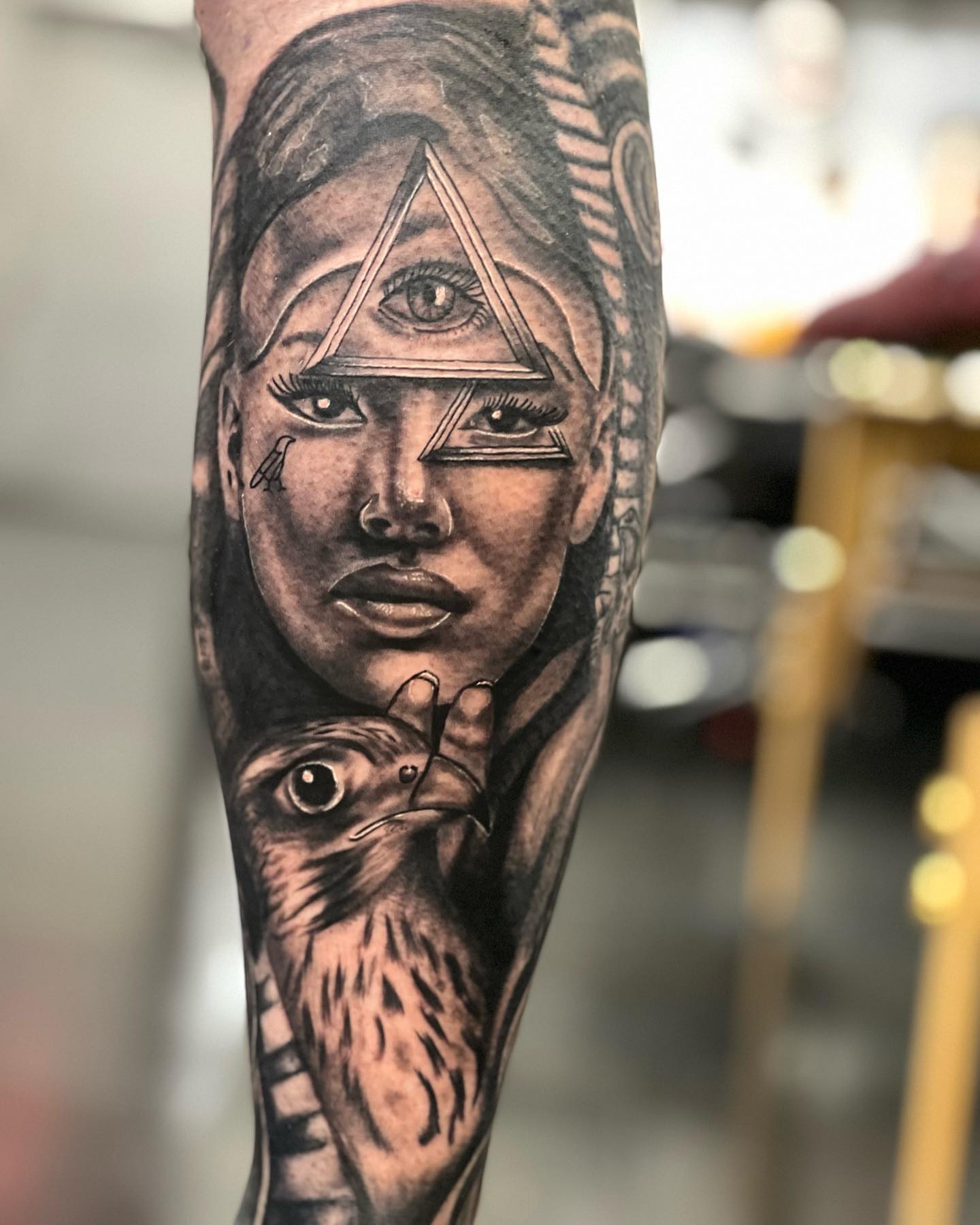 Tattoo by @burkes.body.graphic — black_and_grey, realism