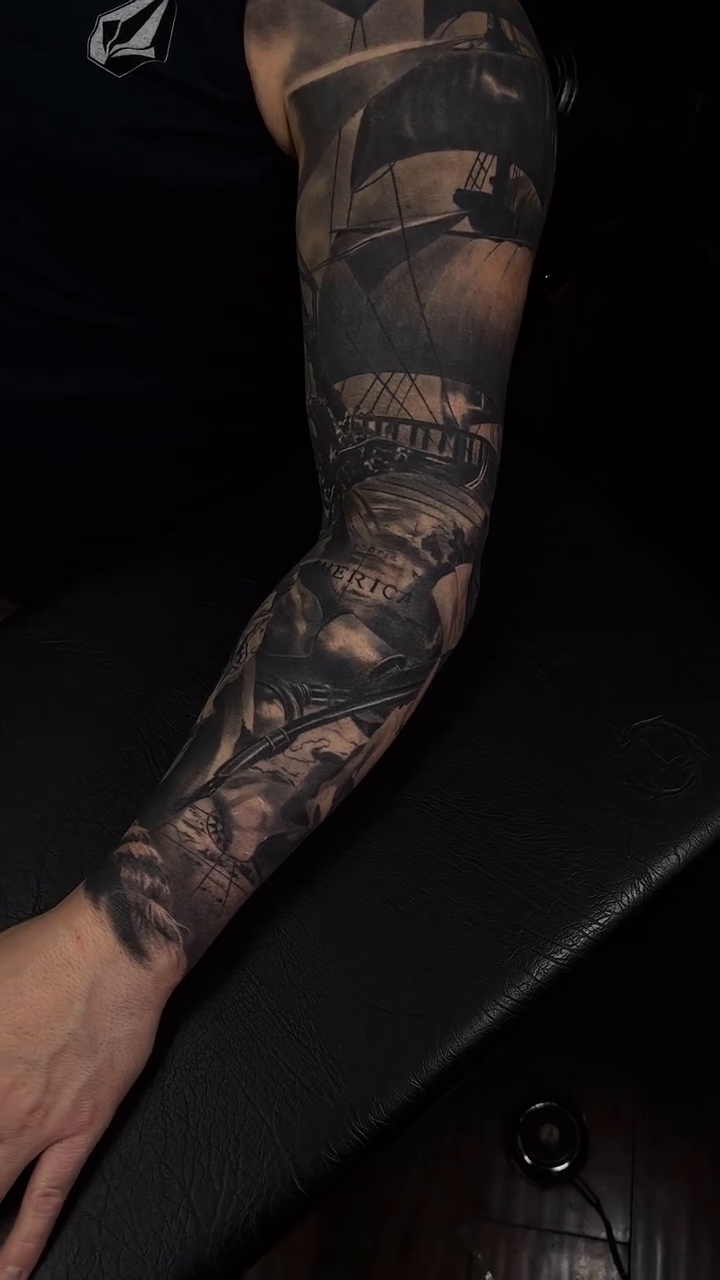 Tattoo by @gabpolflit_tattooartist — realism, black_and_grey