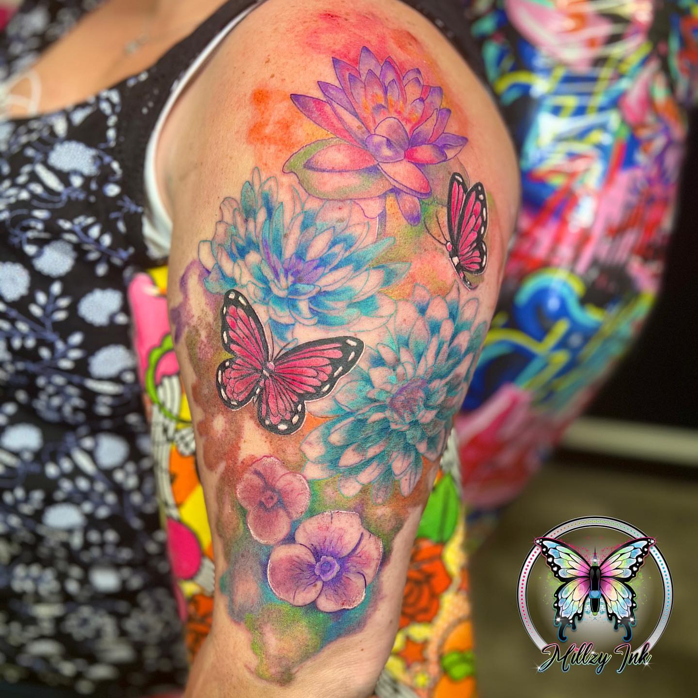 Tattoo by @millzyink — watercolor, realism