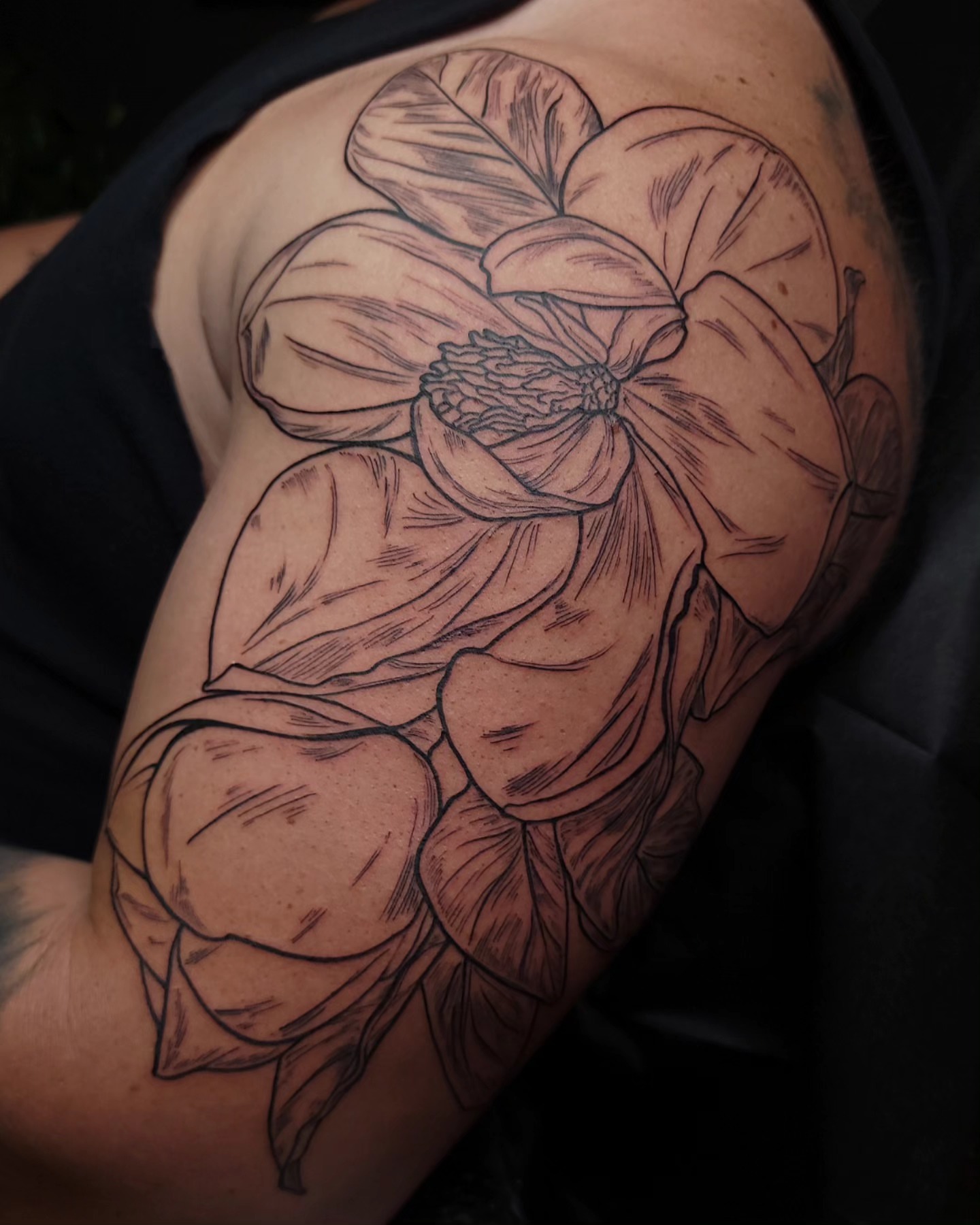 Tattoo by @gargeist — black_and_grey
