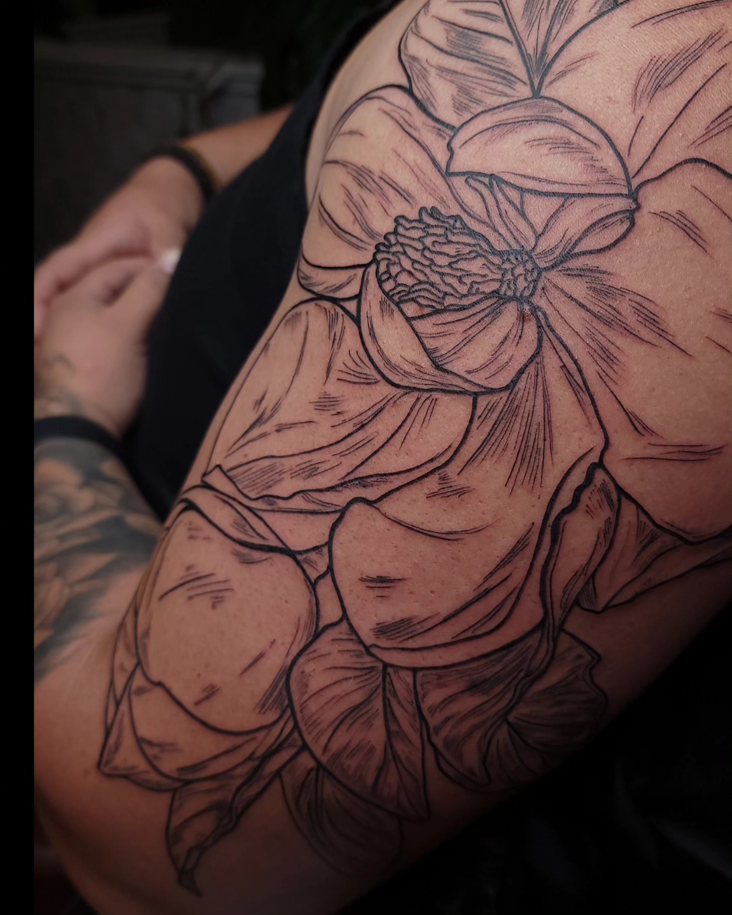 Tattoo by @gargeist — black_and_grey