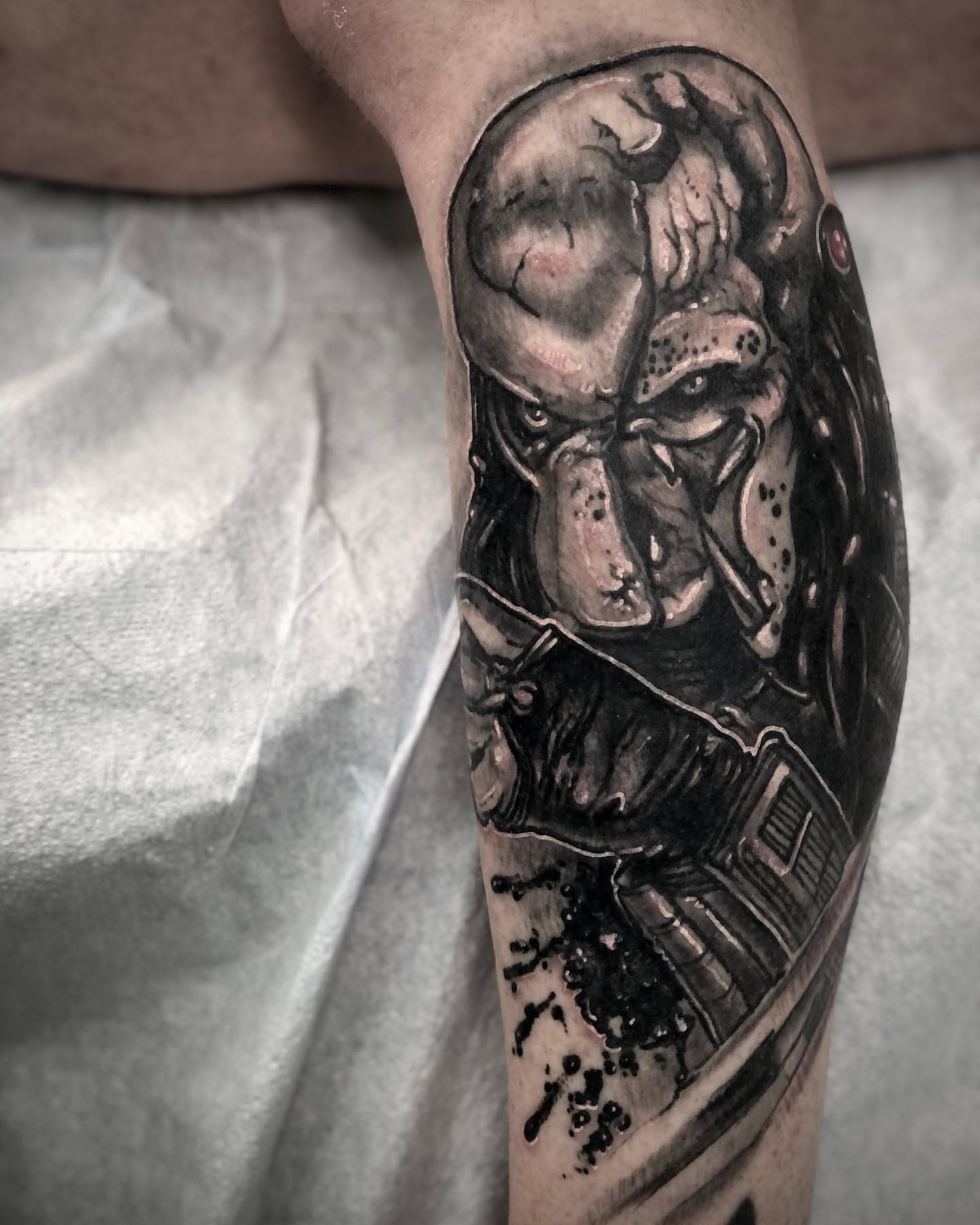Stormtrooper realism tattoo on the forearm by Alec Bauer