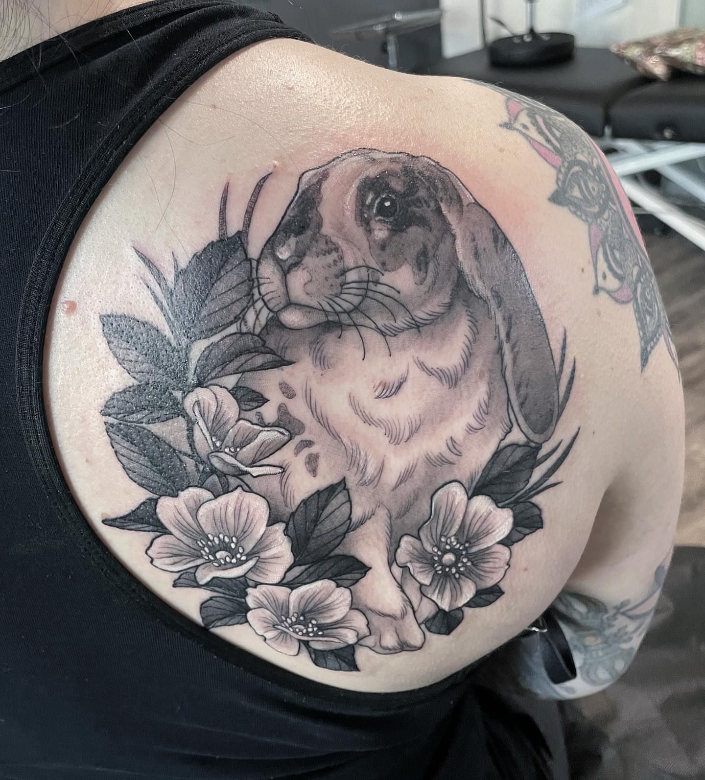 Tattoo by @missautumndancer — realism, black_and_grey