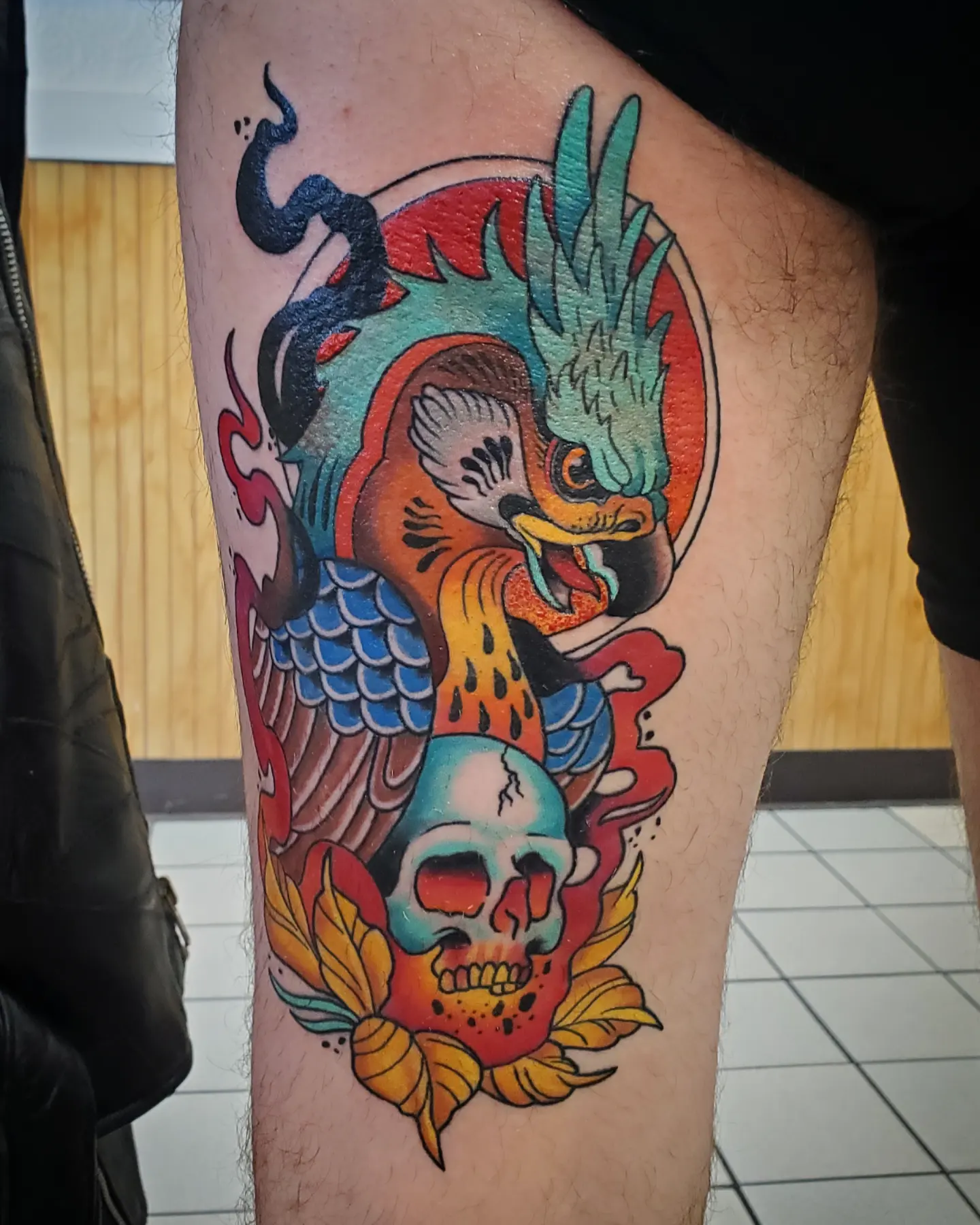 Tattoo by @tattoosbyginger_ — american_traditional, dotwork