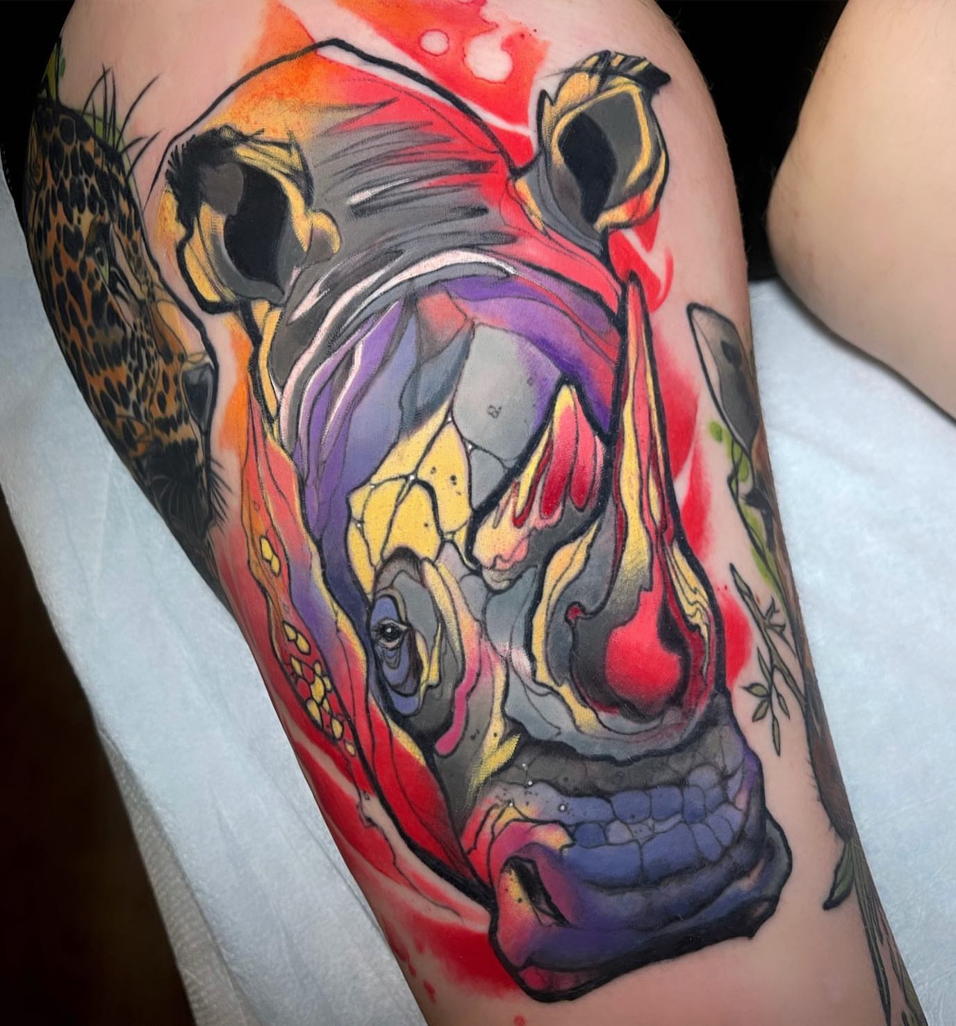 Tattoo by @jessewilliamstattoo — watercolor