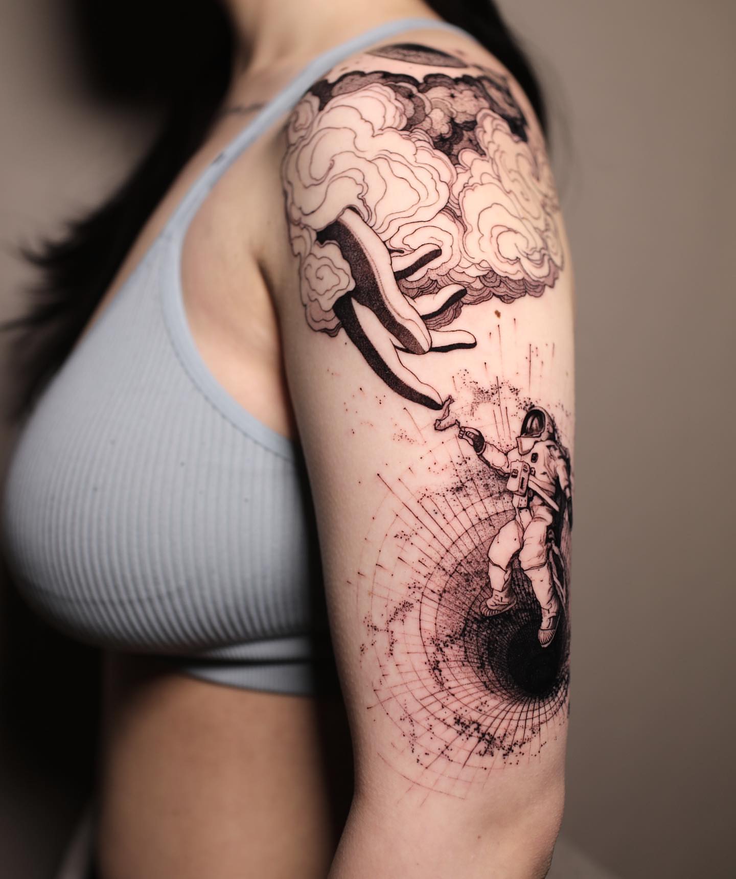 Tattoo by @strokin_dark — black_and_grey, realism