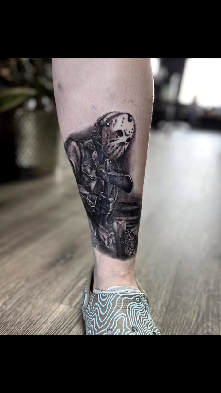 Jason Voorhees realism tattoo by Nance⚡